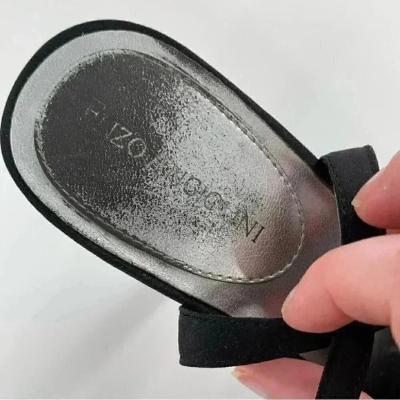 Enzo Angiolini heels size 7.5 Eafeliz black satin floral pointy toe vintage y2k - Picture 10 of 13